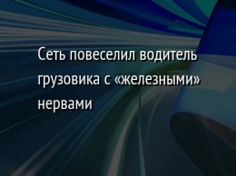 Сеть повеселил водитель грузовика с «железными» нервами