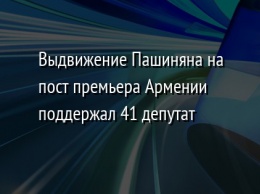 Выдвижение Пашиняна на пост премьера Армении поддержал 41 депутат