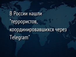 В России нашли "террористов, координировавшихся через Telegram"