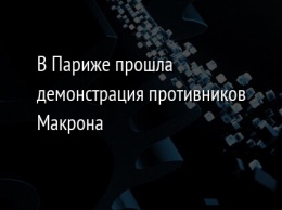 В Париже прошла демонстрация противников Макрона