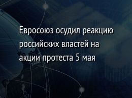 Евросоюз осудил реакцию российских властей на акции протеста 5 мая