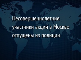 Несовершеннолетние участники акций в Москве отпущены из полиции