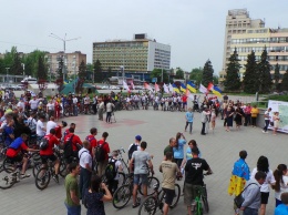 В Запорожье прошла велоэстафета «Единство во имя Победы», - ФОТО