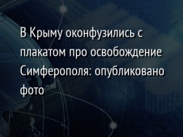 В Крыму оконфузились с плакатом про освобождение Симферополя: опубликовано фото