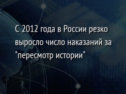 С 2012 года в России резко выросло число наказаний за "пересмотр истории"