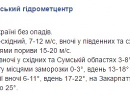 Названы четыре области Украины, где ночью синоптики ждут опасных заморозков