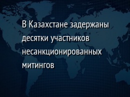 В Казахстане задержаны десятки участников несанкционированных митингов