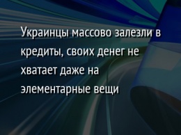 Украинцы массово залезли в кредиты, своих денег не хватает даже на элементарные вещи