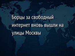 Борцы за свободный интернет вновь вышли на улицы Москвы