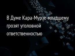 В Думе Кара-Мурзе-младшему грозят уголовной ответственностью