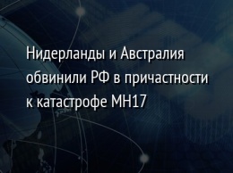 Нидерланды и Австралия обвинили РФ в причастности к катастрофе MH17