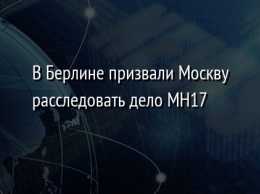 В Берлине призвали Москву расследовать дело MH17