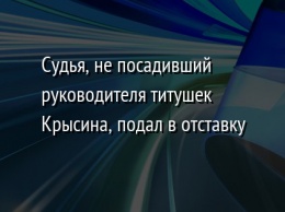 Судья, не посадивший руководителя титушек Крысина, подал в отставку