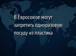 В Евросоюзе могут запретить одноразовую посуду из пластика