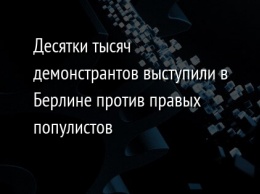 Десятки тысяч демонстрантов выступили в Берлине против правых популистов