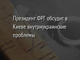 Президент ФРГ обсудит в Киеве внутриукраинские проблемы