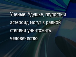 Ученые: Удушье, глупость и астероид могут в равной степени уничтожить человечество