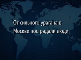 От сильного урагана в Москве пострадали люди