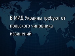 В МИД Украины требуют от польского чиновника извинений