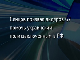 Сенцов призвал лидеров G7 помочь украинским политзаключенным в РФ