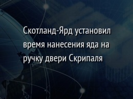 Скотланд-Ярд установил время нанесения яда на ручку двери Скрипаля