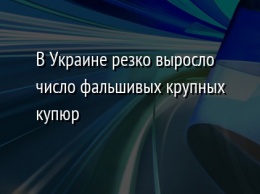 В Украине резко выросло число фальшивых крупных купюр