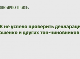 НАПК не успело проверить декларации Порошенко и других топ-чиновников