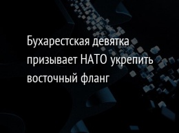 Бухарестская девятка призывает НАТО укрепить восточный фланг