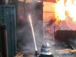 В Кременчуге сгорела частная сушильная камера с дровами (ФОТО)
