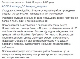 За минувшие сутки в зоне ООС погиб один украинский военный