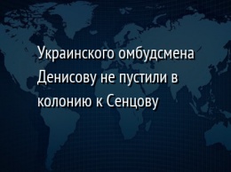 Украинского омбудсмена Денисову не пустили в колонию к Сенцову