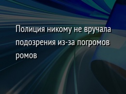 Полиция никому не вручала подозрения из-за погромов ромов