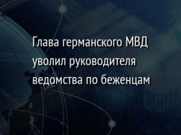 Глава германского МВД уволил руководителя ведомства по беженцам