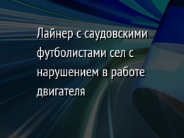 Лайнер с саудовскими футболистами сел с нарушением в работе двигателя