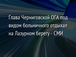 Глава Черниговской ОГА под видом больничного отдыхал на Лазурном берегу - СМИ