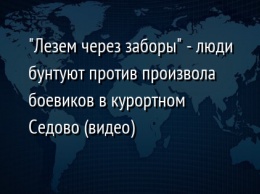 "Лезем через заборы" - люди бунтуют против произвола боевиков в курортном Седово (видео)