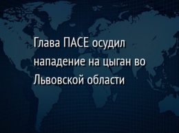 Глава ПАСЕ осудил нападение на цыган во Львовской области