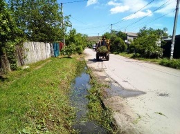 Сотрудники КП «Городские дороги» выполняют работы по благоустройству города