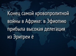 Конец самой кровопролитной войны в Африке: в Эфиопию прибыла высокая делегация из Эритреи е