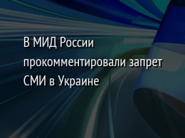 В МИД России прокомментировали запрет СМИ в Украине