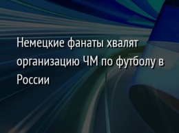 Немецкие фанаты хвалят организацию ЧМ по футболу в России