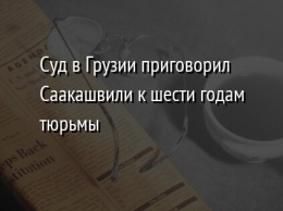 Суд в Грузии приговорил Саакашвили к шести годам тюрьмы