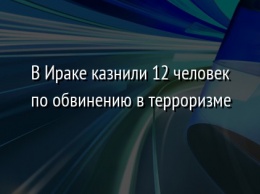 В Ираке казнили 12 человек по обвинению в терроризме