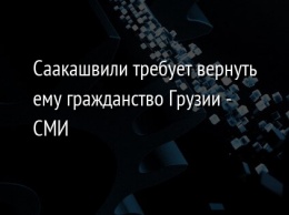 Саакашвили требует вернуть ему гражданство Грузии - СМИ