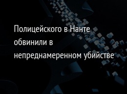 Полицейского в Нанте обвинили в непреднамеренном убийстве