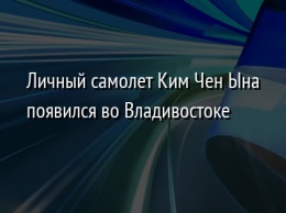 Личный самолет Ким Чен Ына появился во Владивостоке