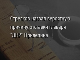 Стрелков назвал вероятную причину отставки главаря "ДНР" Прилепина