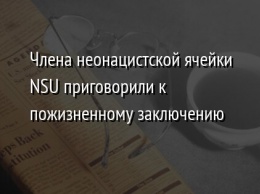 Члена неонацистской ячейки NSU приговорили к пожизненному заключению