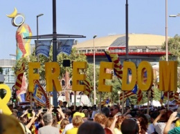 В Барселоне снова собрался огромный митинг сторонников Каталонии