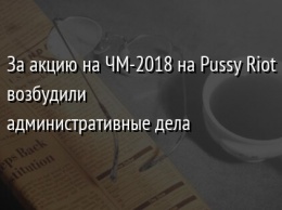 За акцию на ЧМ-2018 на Pussy Riot возбудили административные дела